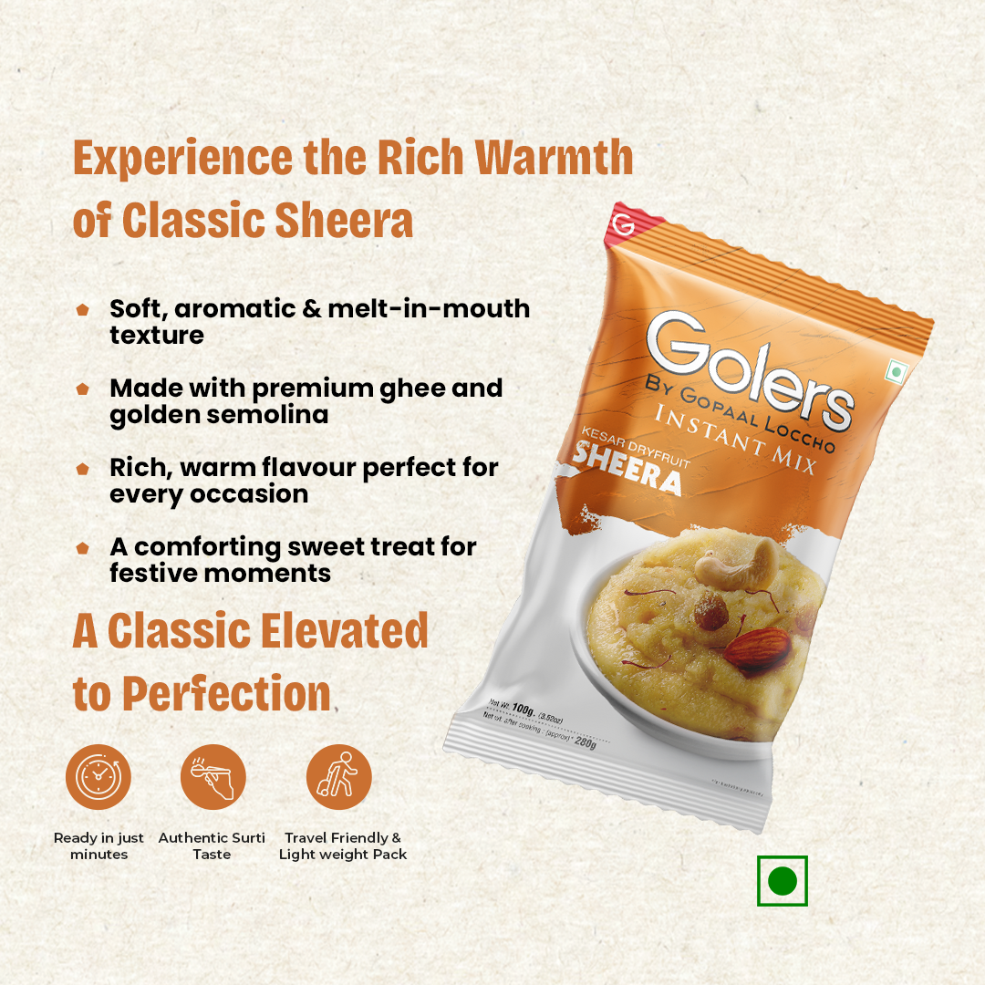 Golers Kesar Dryfruit Sheera Instant Mix
