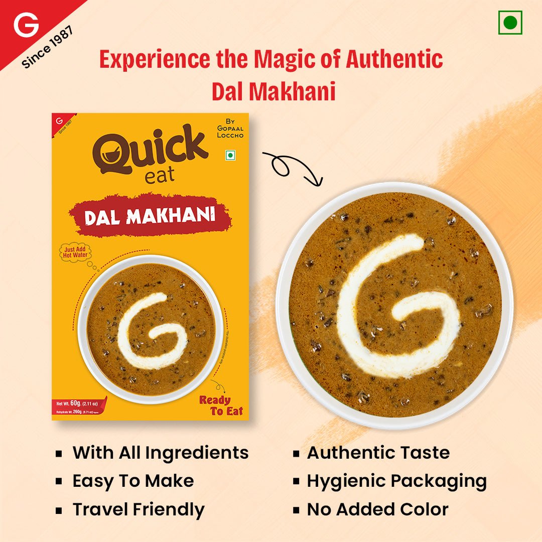 Golers Ready To Eat Dal Makhani - Just Add Hot Water
