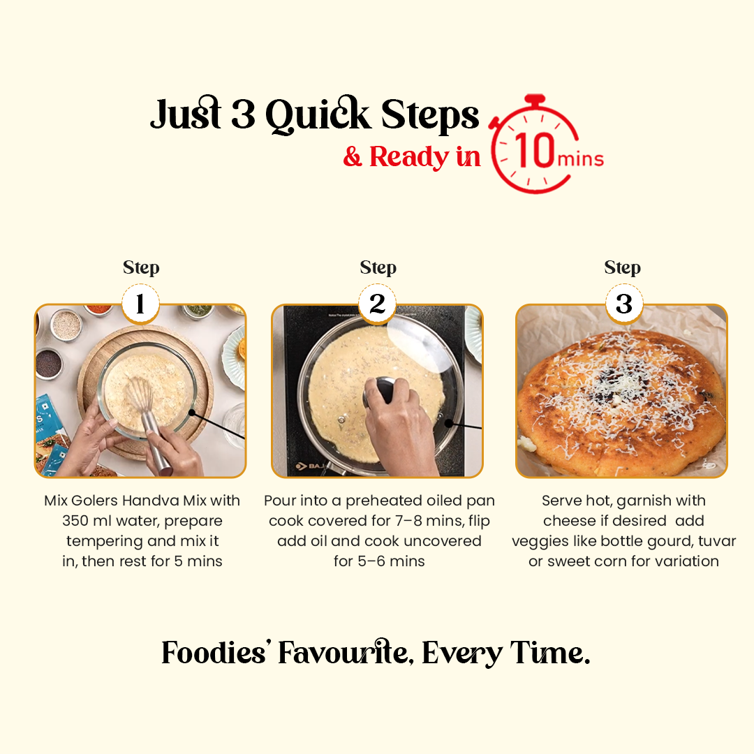 Gujarati Handvo instant Mix flour - Recipe