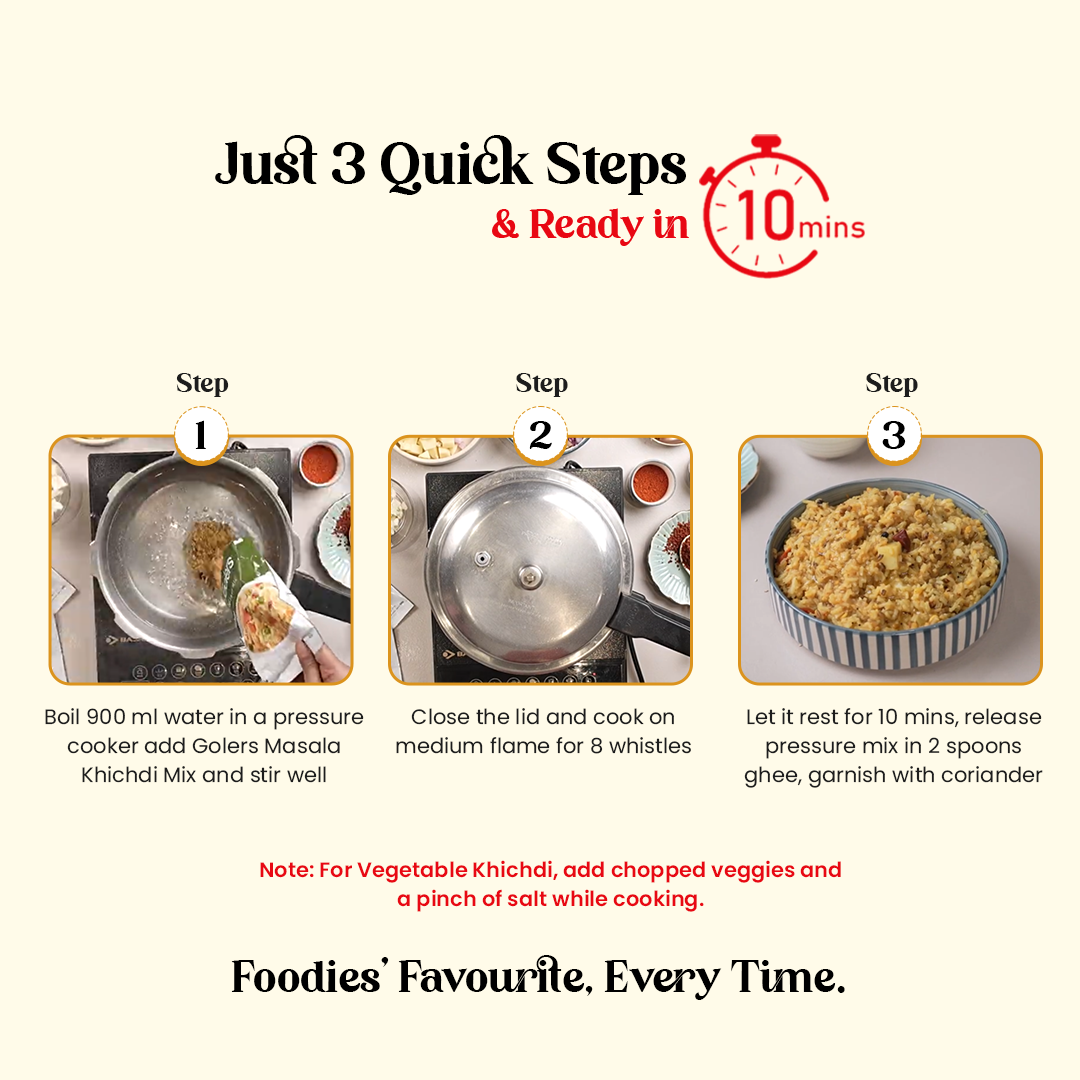 Golers Instant Mix Masala Khichdi recipes
