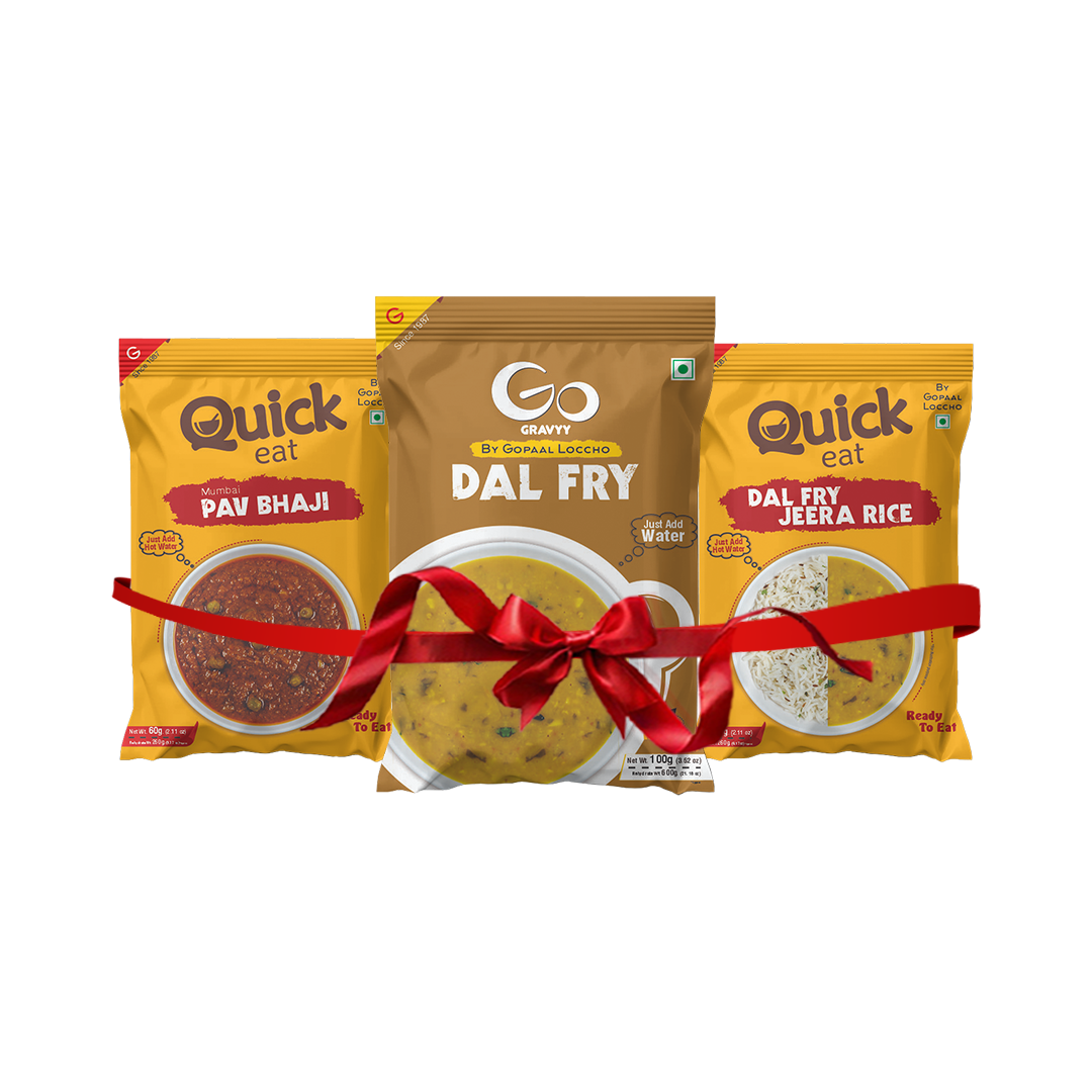 Quick Ready To Eat Pav Bhaji, Dal Makhani, Jeera Rice Pack Of 3 Combo