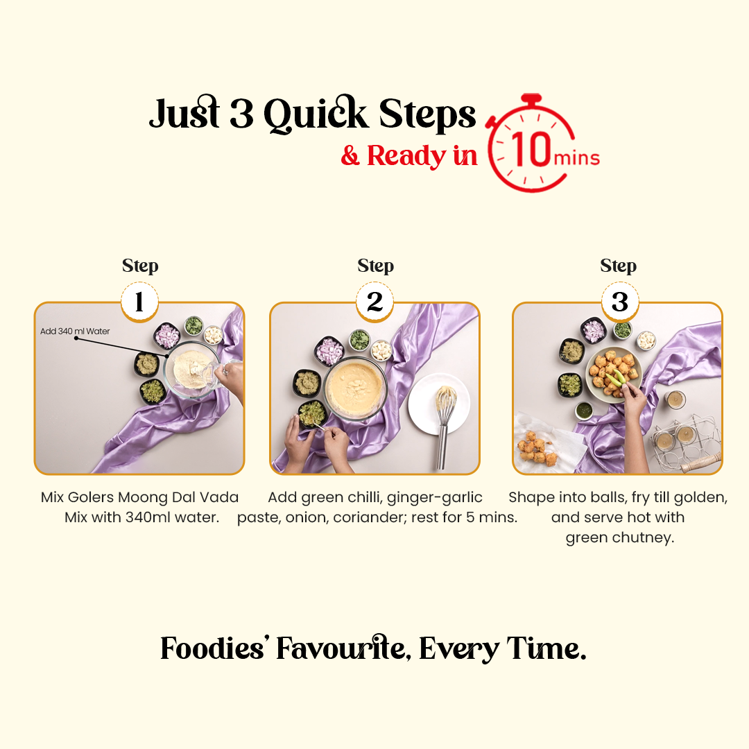 Golers Instant Mix Moong Dal Vada