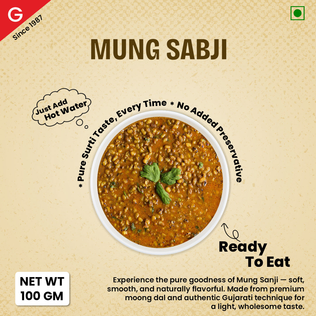 Golers Ready To Eat Mung Sabji - Just Add Hot Water