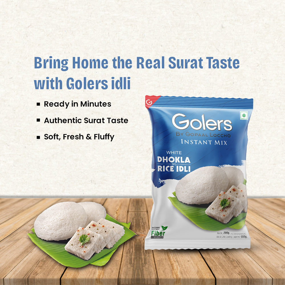 Golers White Dhokla (Idadda) - Rice Idli Instant Mix