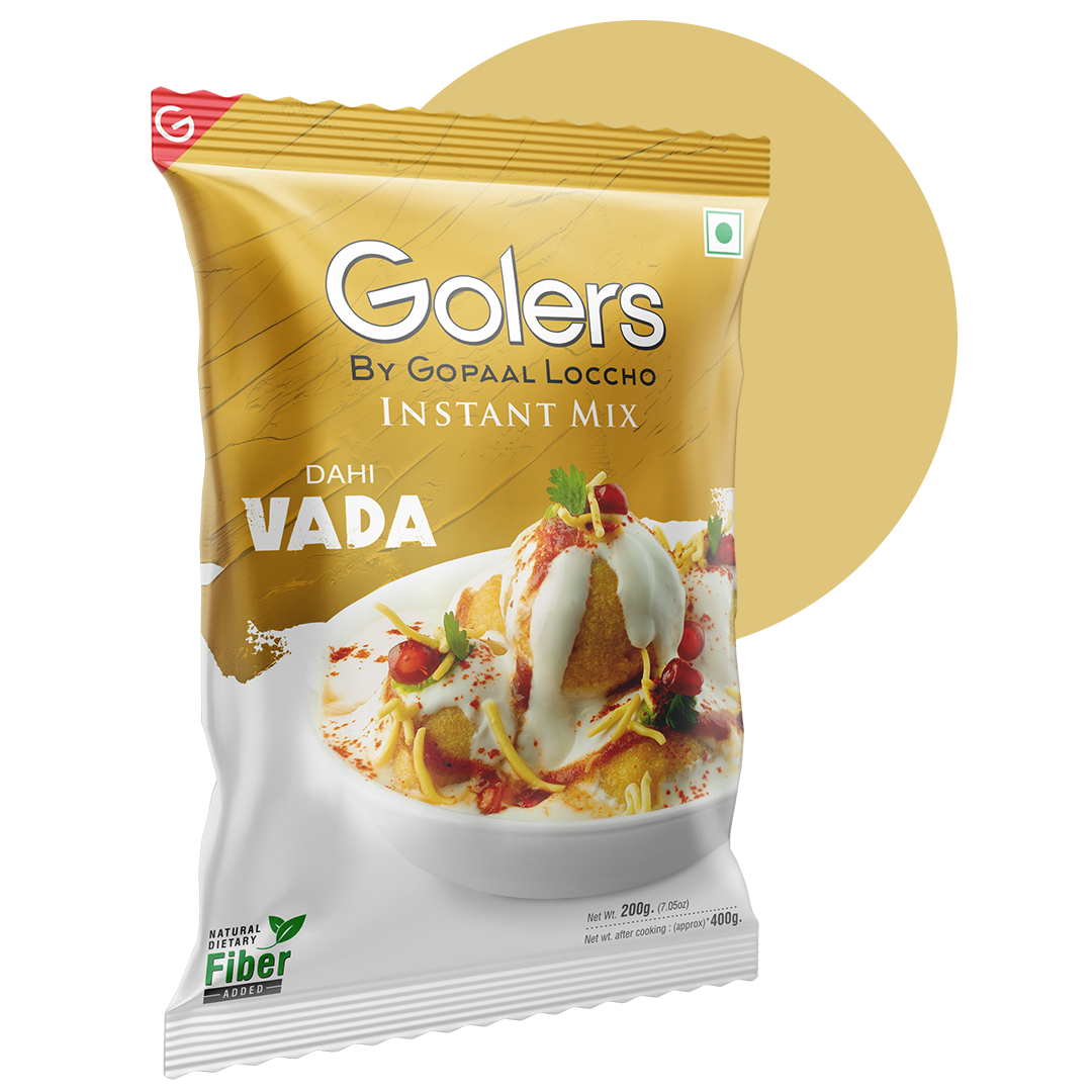 Golers Dahi Vada Instant Mix by Gopaal Loccho (200g) – Ready-to-Cook Soft & Spongy Dahi Bhalla Mix