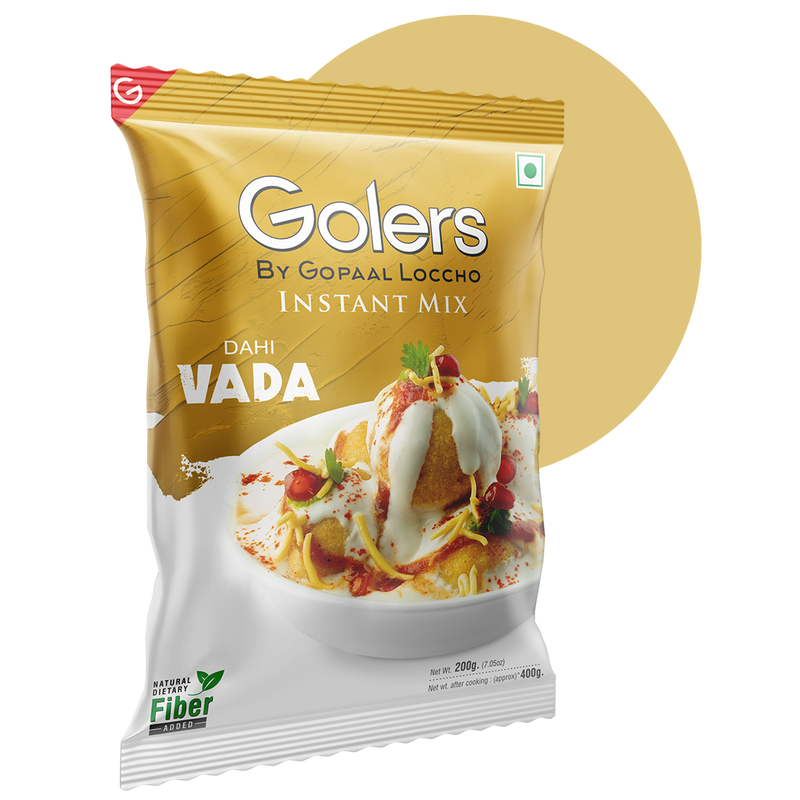 Golers Dahi Vada Instant Mix by Gopaal Loccho (200g) – Ready-to-Cook Soft & Spongy Dahi Bhalla Mix