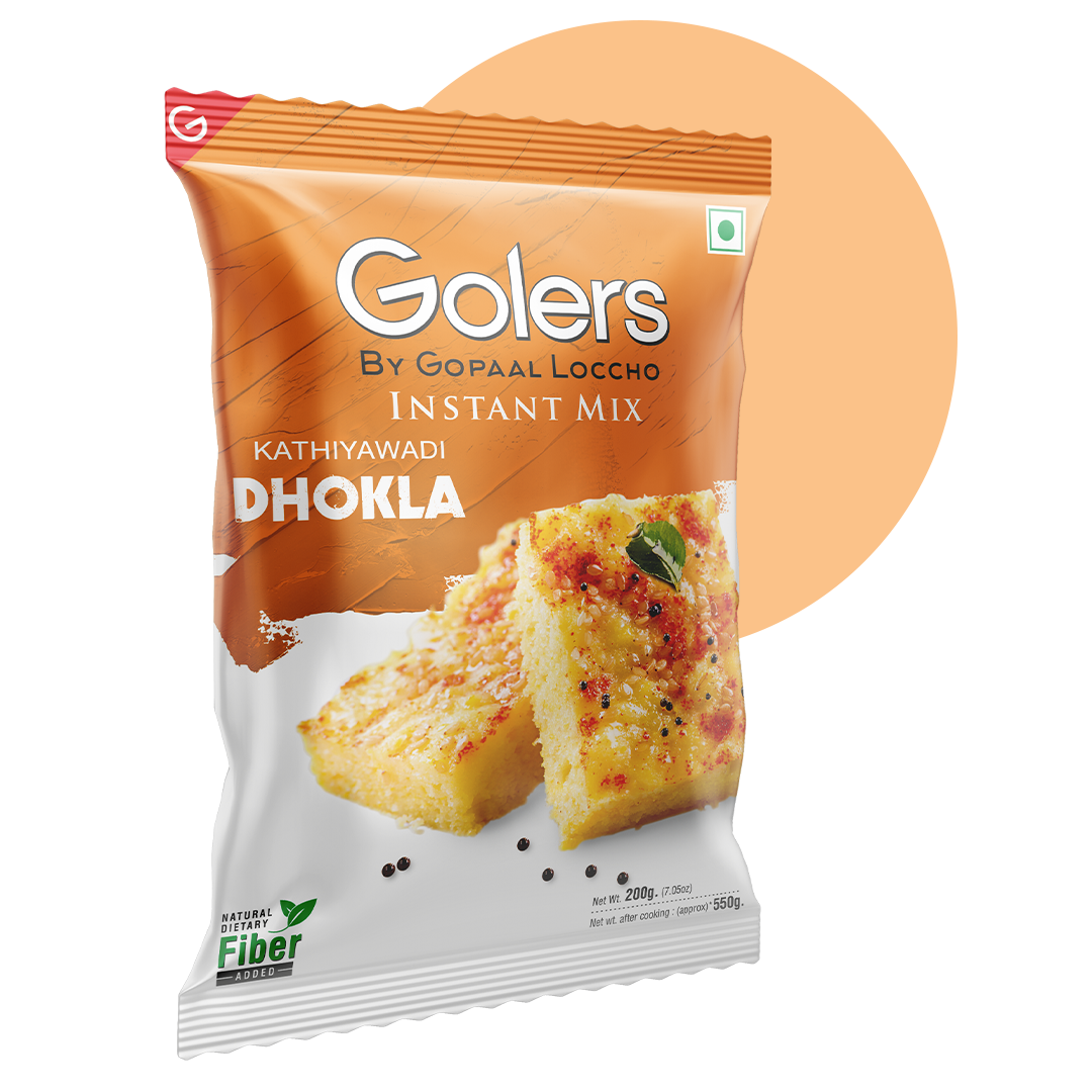 Golers Kathiyawadi Dhokla Instant Mix by Gopaal Loccho (200g) – Traditional Steamed Gujarati Farsan Mix