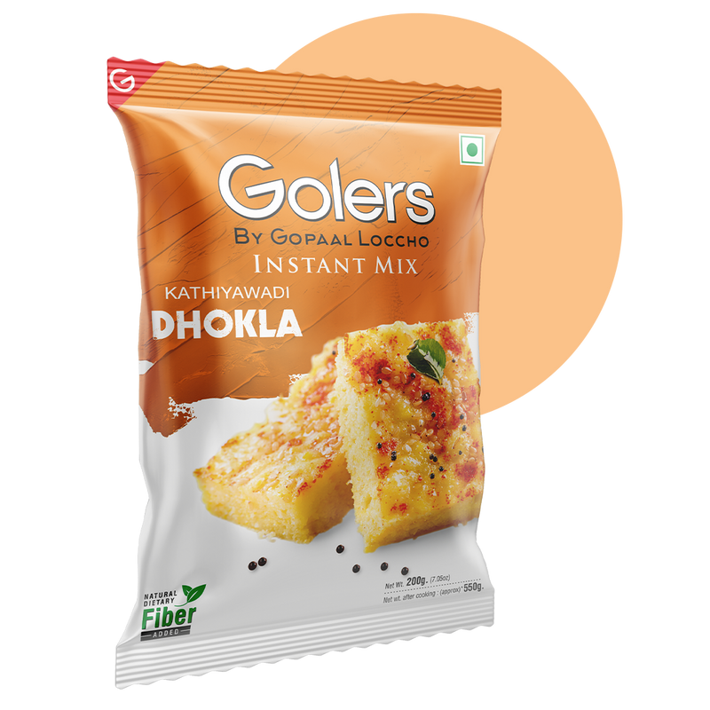 Golers Kathiyawadi Dhokla Instant Mix by Gopaal Loccho (200g) – Traditional Steamed Gujarati Farsan Mix