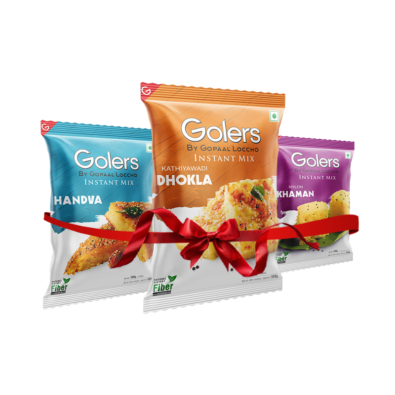 Instant Mix Handvo, Nylon Khaman, Gujarati Dhokla Pack Of 3 Combo