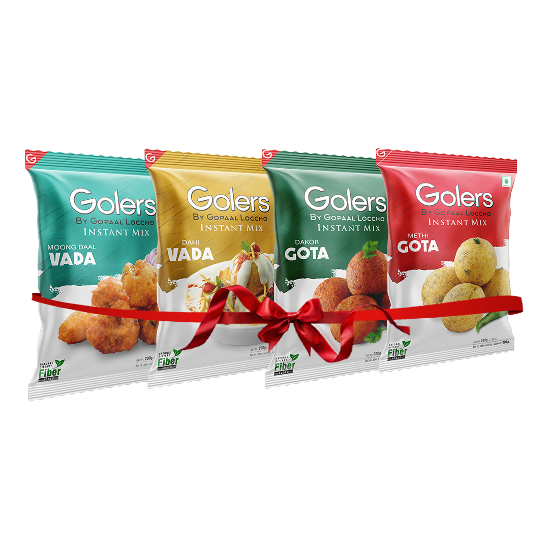 Instant Mix Moong Dal Vada,Dahi Vada, Dakor Gota, Methi Gota, Pack Of 4 Combo