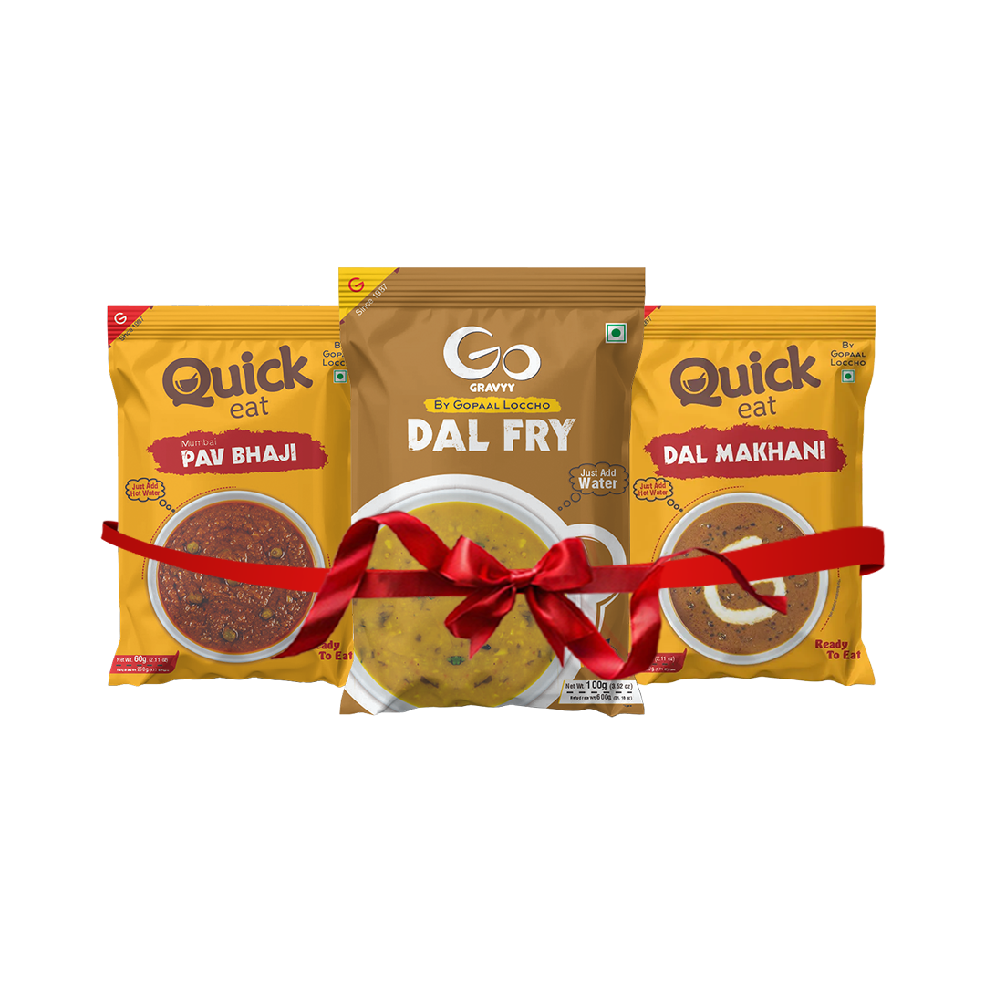 Ready to Eat Pav Bhaji, Dal Makhani,  Dal Fry Pack Of 3 Combo