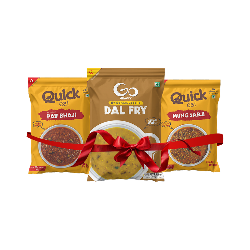 Quick Ready To Eat Pav Bhaji, Dal Fry, Mung Sabji Pack Of 3 Combo