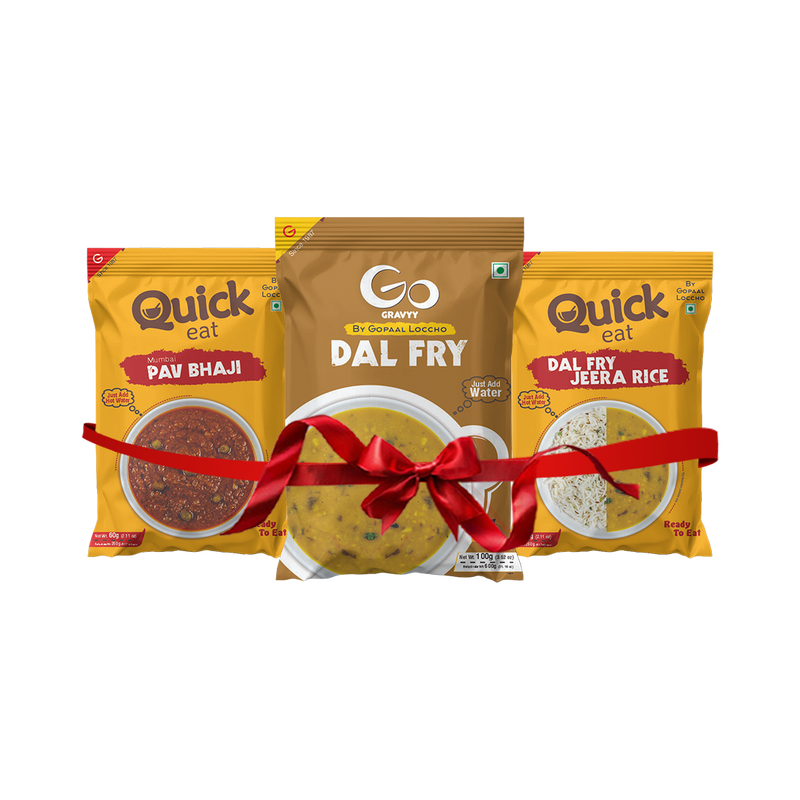 Quick Ready To Eat Pav Bhaji, Dal Makhani, Jeera Rice Pack Of 3 Combo