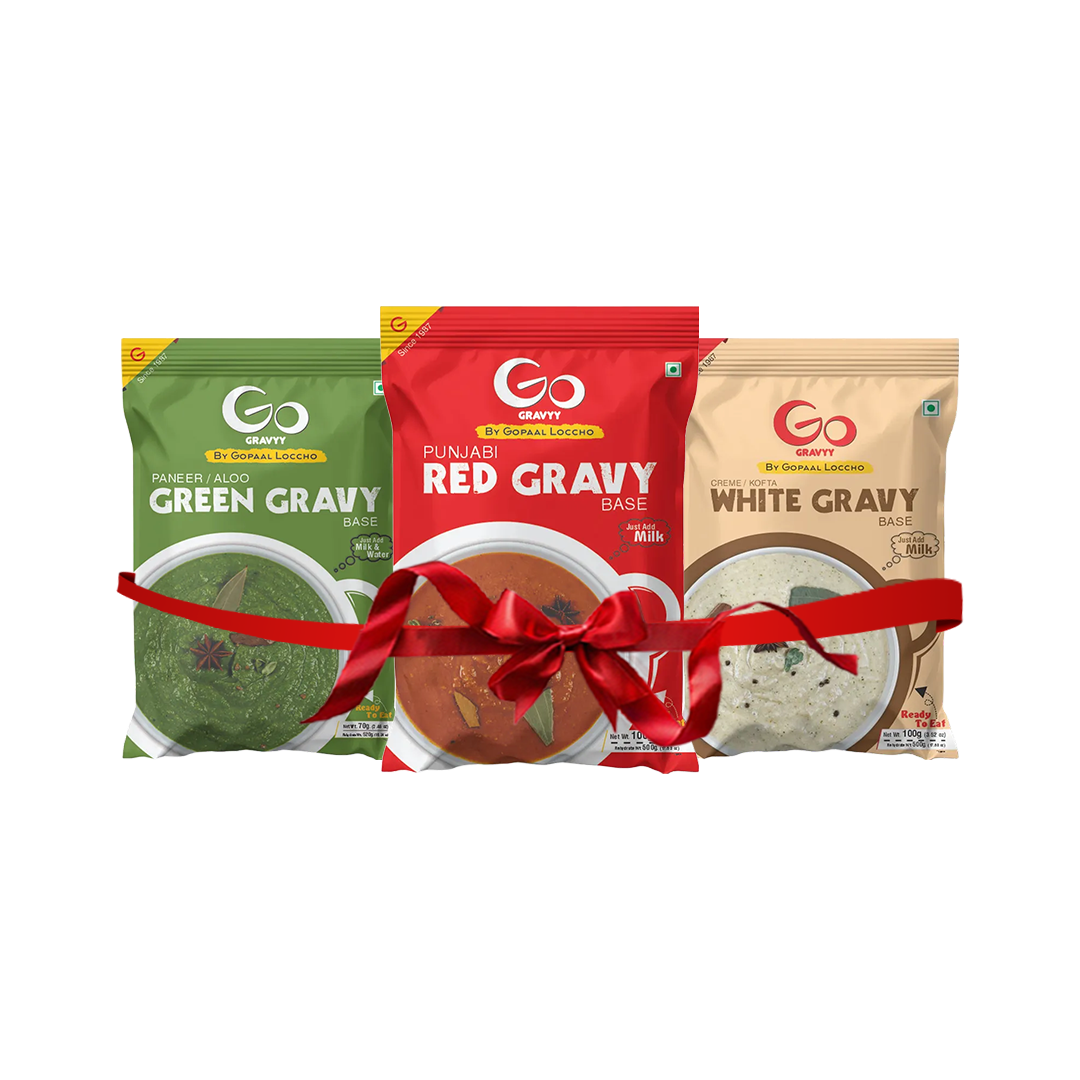 Ready to Cook Red Gravy, Green Gravy, White Gravy Pack Of 3 Combo