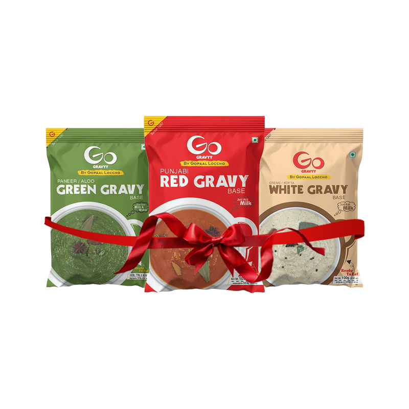 Ready to Cook Red Gravy, Green Gravy, White Gravy Pack Of 3 Combo