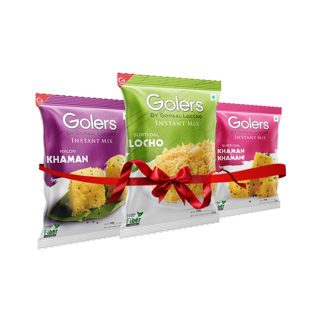 Instant Mix Surti Loch, Surti Khaman, Nylon Khaman Pack Of 3 Combo