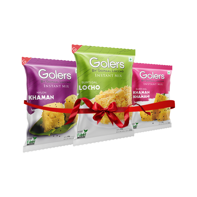 Instant Mix Surti Loch, Surti Khaman, Nylon Khaman Pack Of 3 Combo