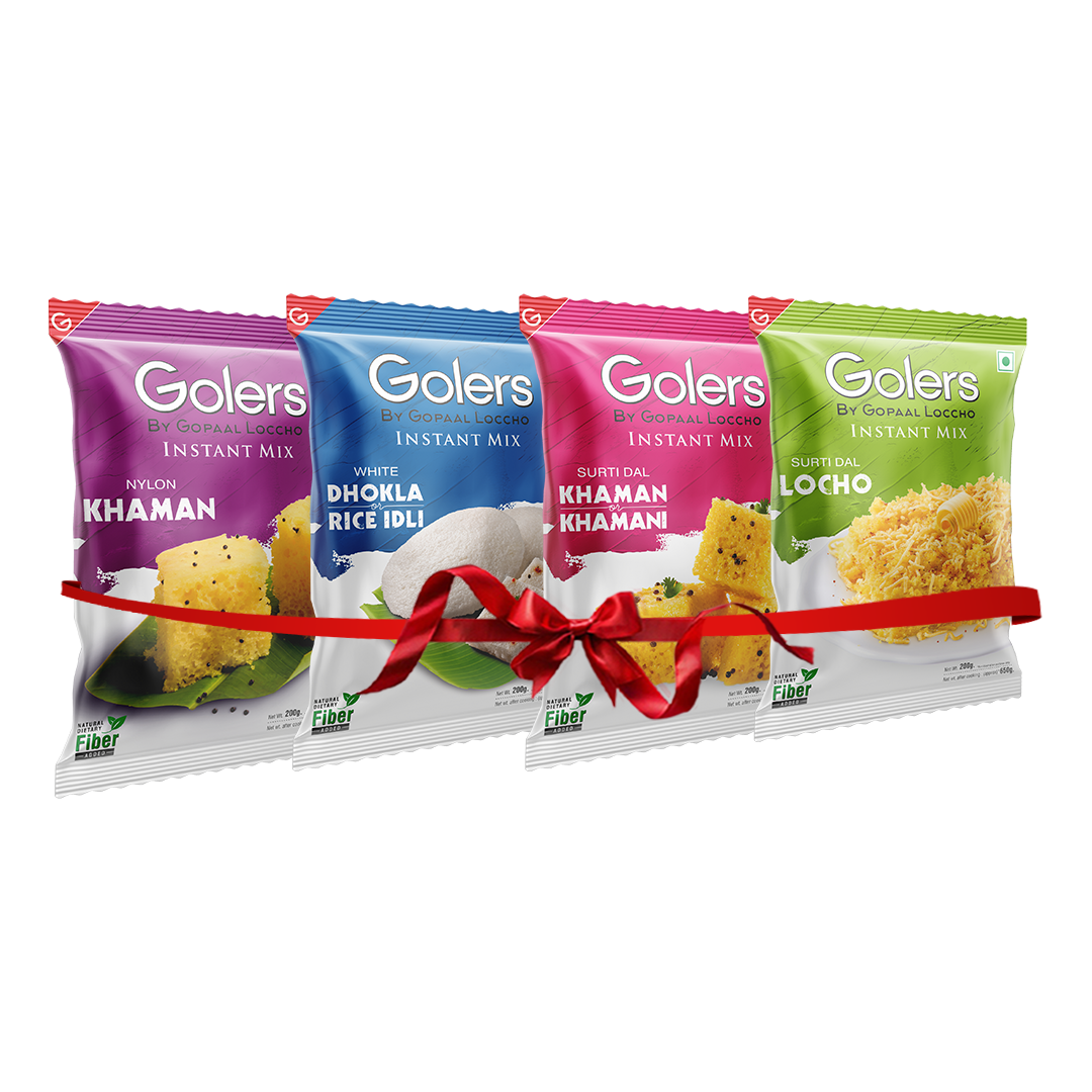 Instant Mix Surti Locho, Surti Khaman, Nylon Khaman, White Dhokla Pack Of 4  Combo