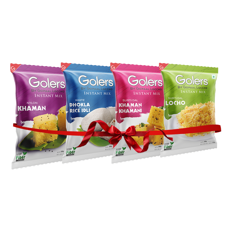 Instant Mix Surti Locho, Surti Khaman, Nylon Khaman, White Dhokla Pack Of 4  Combo